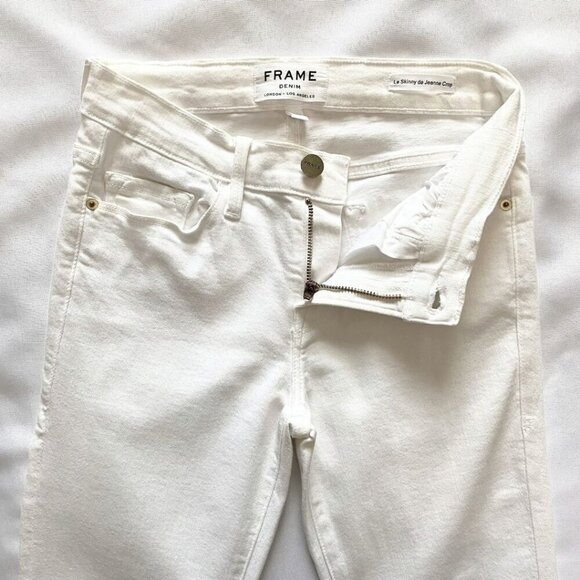 FRAME DENIM LE SKINNY DE JEANNE IN WHITE - Picture 5 of 8